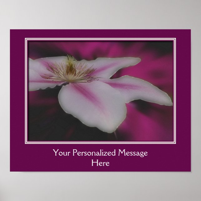 Clematis Flower Create Your Own Personalized Poster (Front)