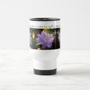 Clematis Flower Inspirational Kindness Quote Travel Mug