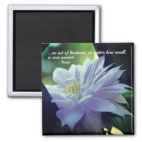 Clematis Flower Kindness Inspirational  Magnet