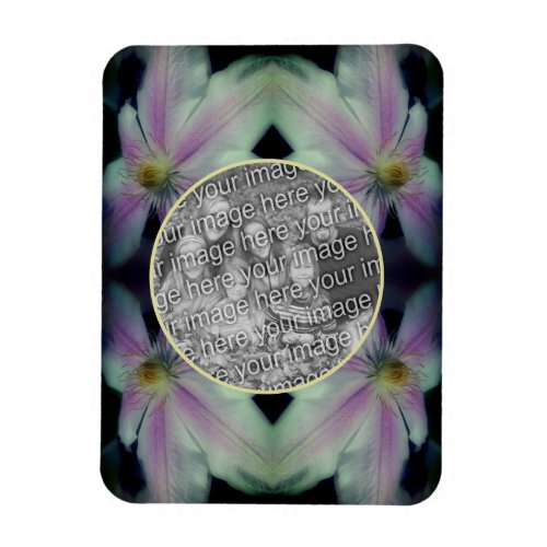 Clematis Flower Petals Abstract Add Your Photo Magnet