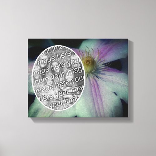 Clematis Flower Petals Create Your Own Photo Canvas Print
