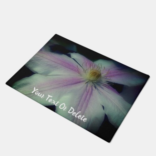 Clematis Flower Petals Personalized Doormat