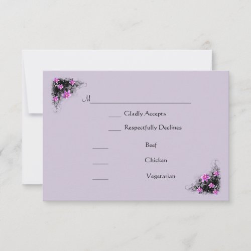 Clematis Flower rsvp card