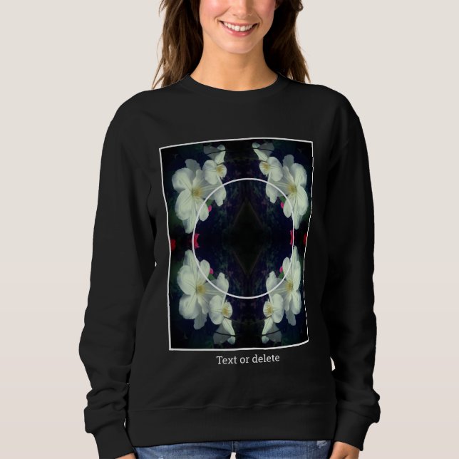 Clematis Flowers Frame Create Your Own Pet Photo Sweatshirt (Front)