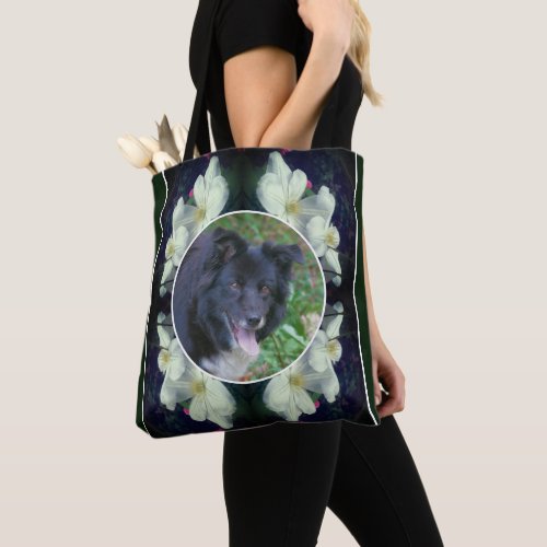 Clematis Flowers Frame Create Your Own Pet Photo Tote Bag