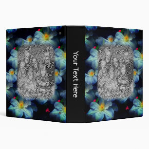 Clematis Flowers Frame Your Photo Personalized 3 Ring Binder