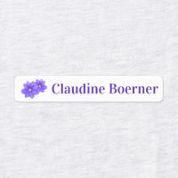 Clematis Flowers Iron On Labels