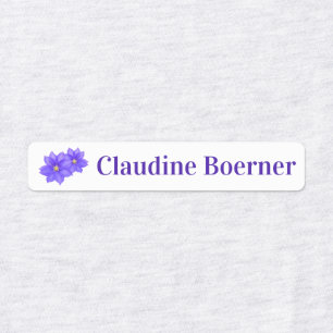 Clematis Flowers Iron On Labels