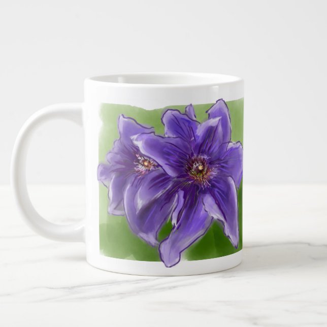 Clematis Giant Coffee Mug (Left)