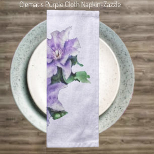 Clematis Purple Cloth Napkin