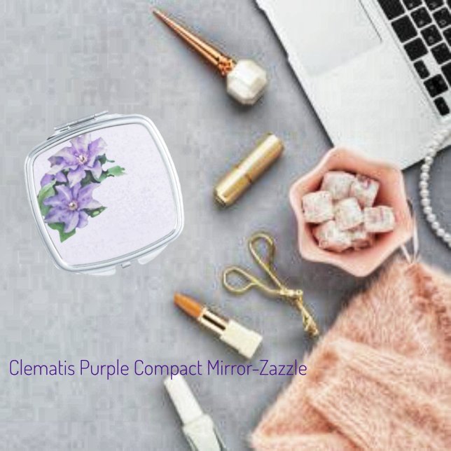 Clematis Purple  Compact Mirror (Creator Uploaded)