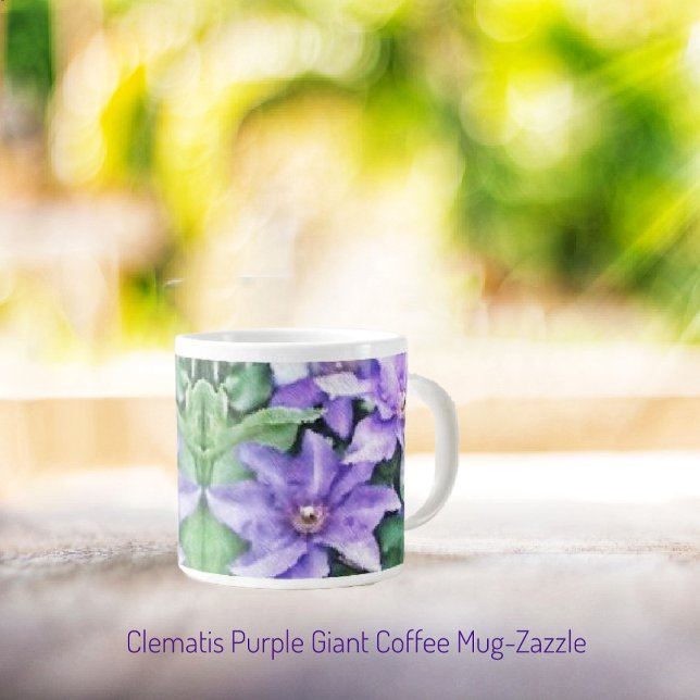 Clematis Purple Giant Coffee Mug (Creator Uploaded)