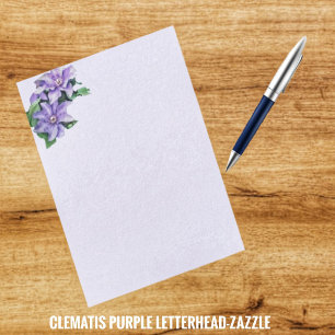 Clematis Purple Letterhead