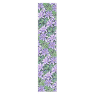 Clematis Purple Short Table Runner