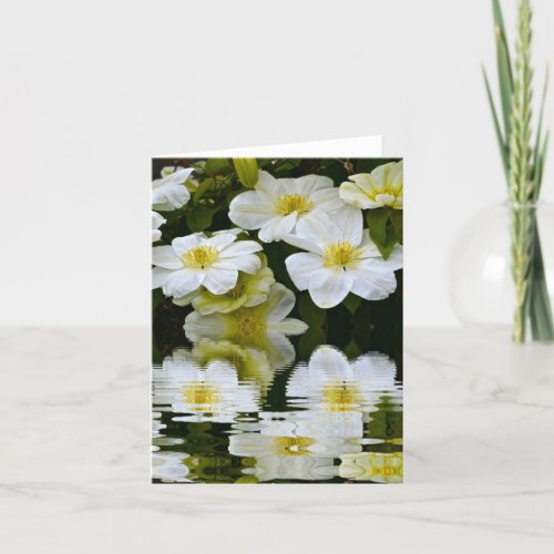 Clematis Reflections Note Card