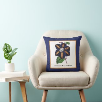 Clematis Star of India Botanical Illustration