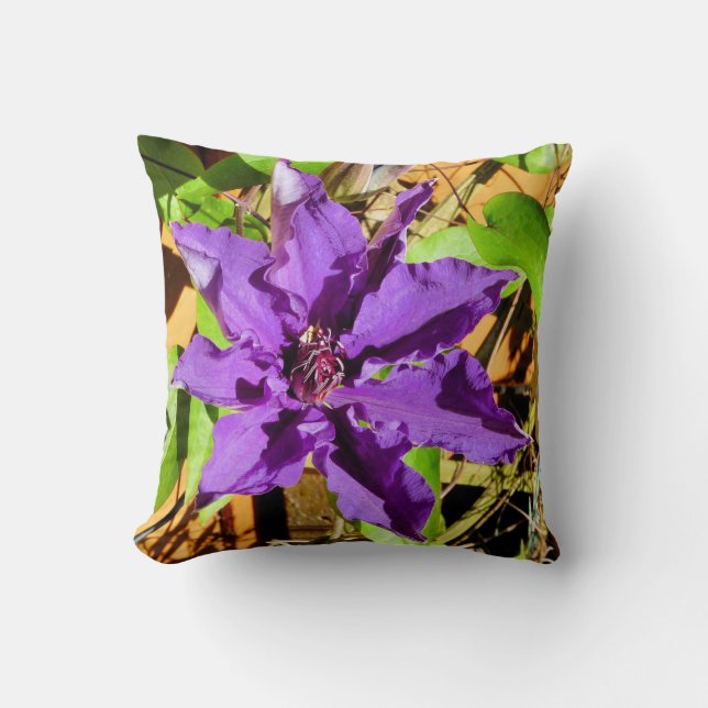 CLEMATIS THROW PILLOW (Front)