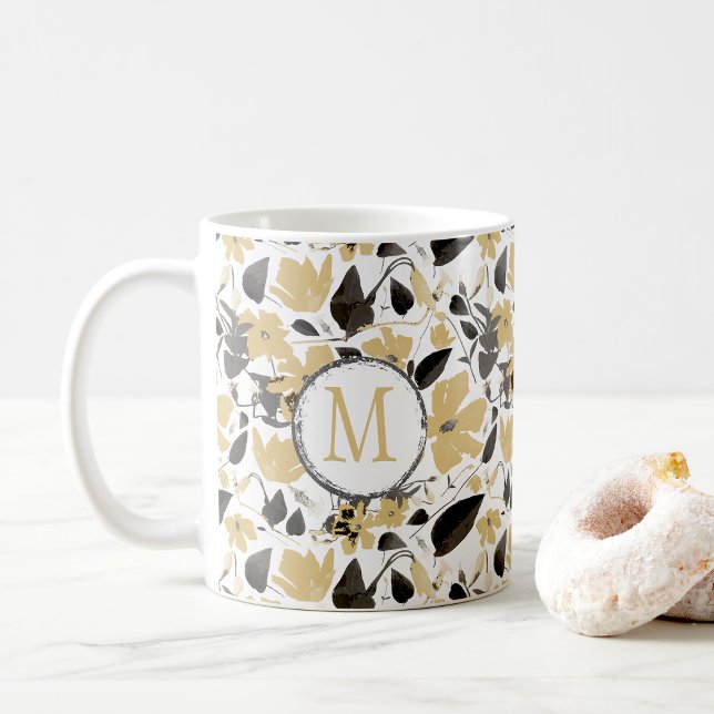 Clematis Vine Elegant Yellow Flowers Coffee Mug (Clematis Vine Elegant Yellow Flowers Coffee Mug from Studio Posies. )
