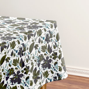 Clematis Watercolor Flowers Tablecloth