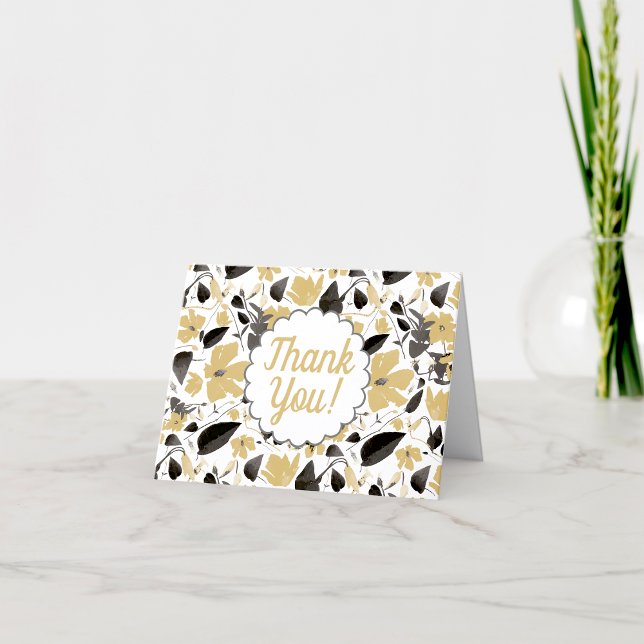 Clematis Yellow Watercolor Flowers Thank You (Clematis Yellow Watercolor Flowers Thank You card from Studio Posies.)