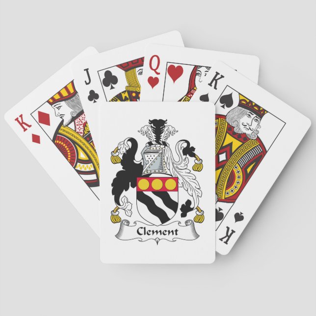 Clement Family Crest Poker Cards (Back)