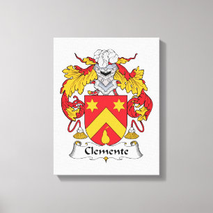 Clemente Family Crest Canvas Print