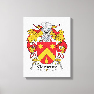 Clemente Family Crest Canvas Print