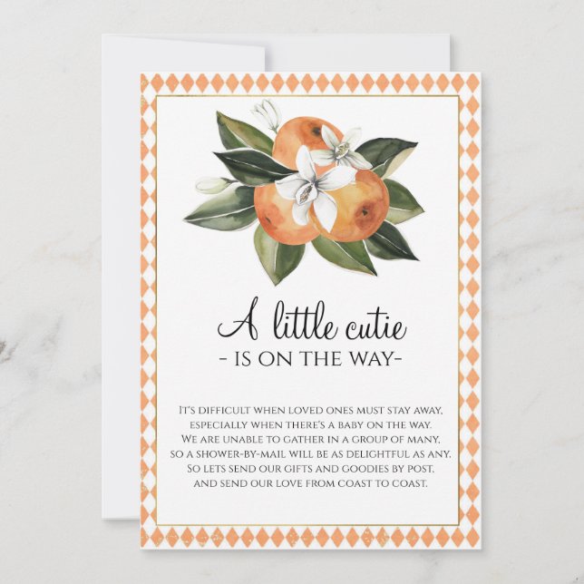 Clementine Baby Shower Invitation (Front)