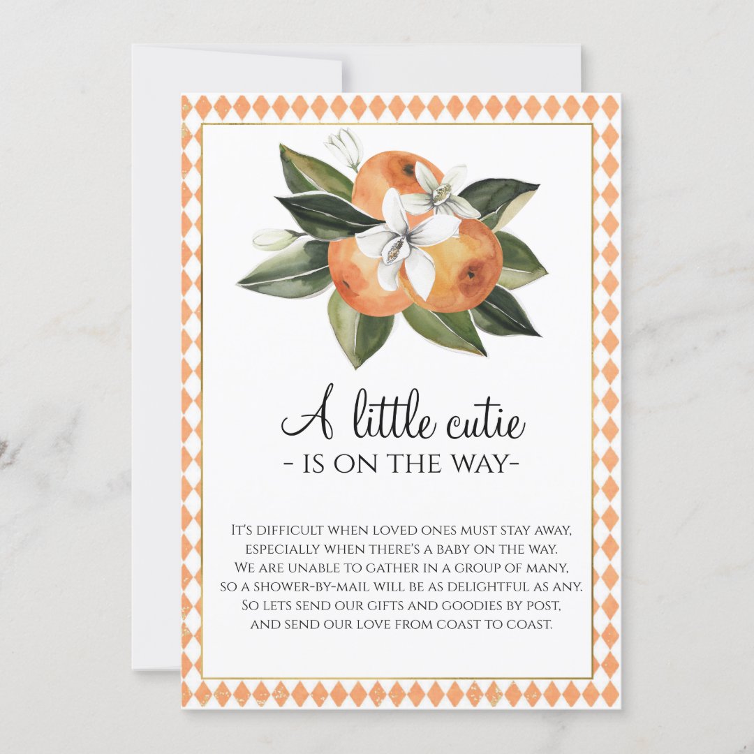 Clementine Baby Shower Invitation Zazzle