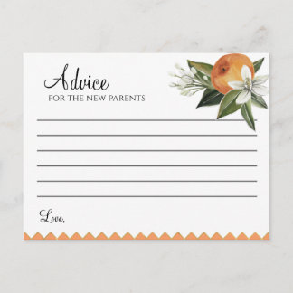 Clementine Baby Shower Postcard
