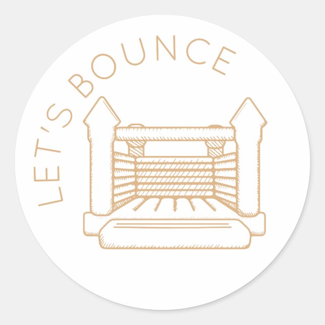 Clementine Bounce House "Let's Bounce" Sticker (Front)
