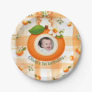 Clementine Cutie - Babies first birthday Paper Plates