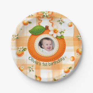 Clementine Cutie - Babies first birthday Paper Plates