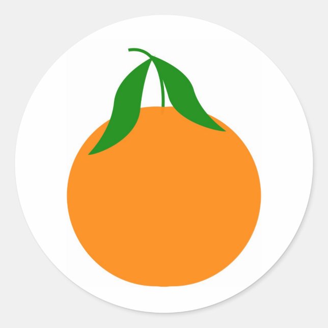 clementine design classic round sticker (Front)