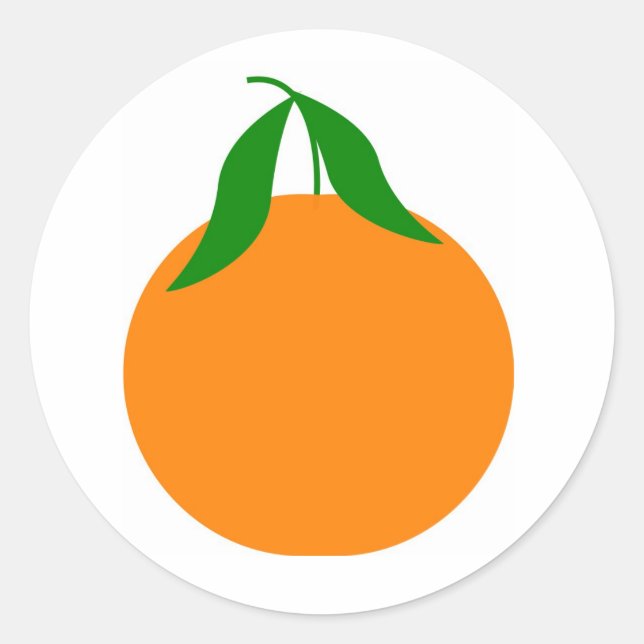 clementine design classic round sticker (Front)