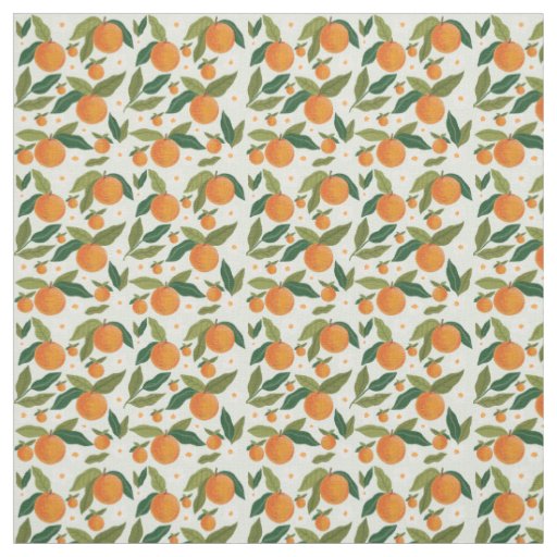 Clementine Grove Botanical Pattern with Green  Fabric