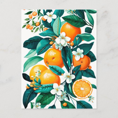 Clementine Mandarine Holiday Postcard