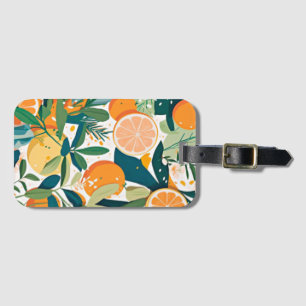 Clementine mandarine luggage tag