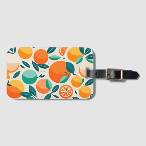 Clementine mandarine luggage tag