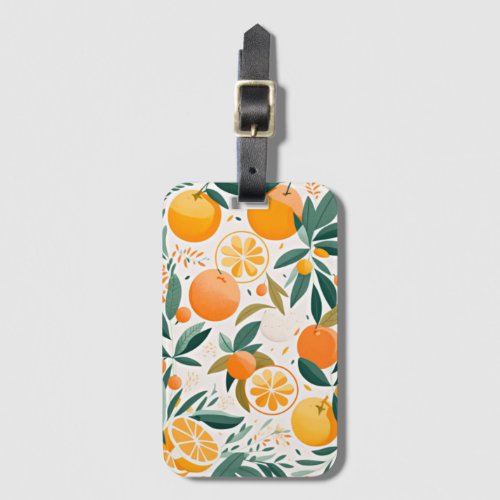 Clementine mandarine luggage tag