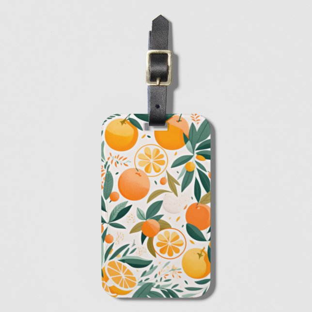 Clementine mandarine luggage tag (Front Vertical)