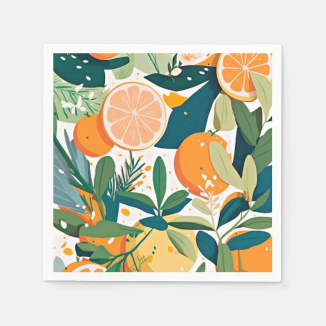 Clementine mandarine napkins (Front)