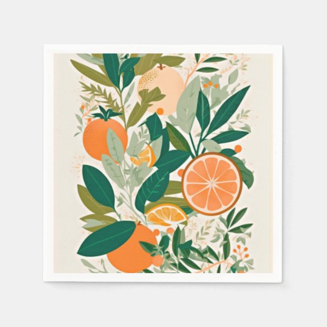 Clementine mandarine napkins (Front)