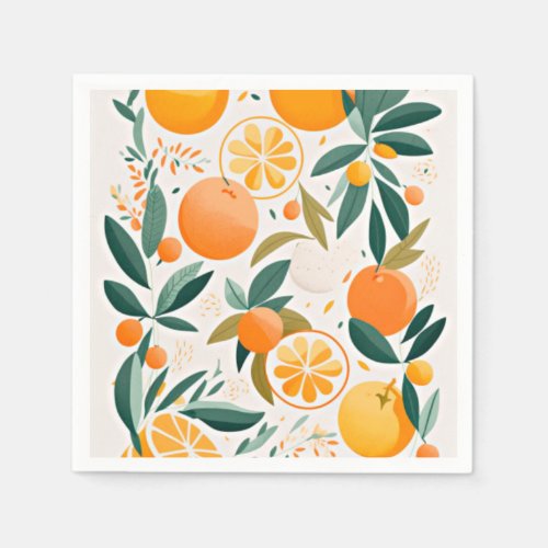 Clementine mandarine napkins
