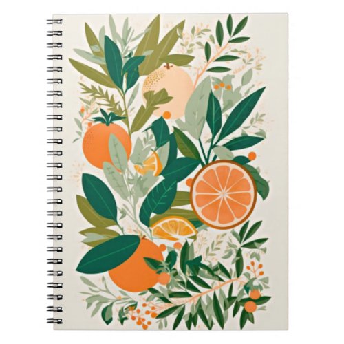 Clementine mandarine notebook