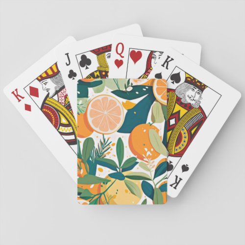 Clementine mandarine poker cards