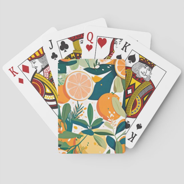 Clementine mandarine poker cards (Back)