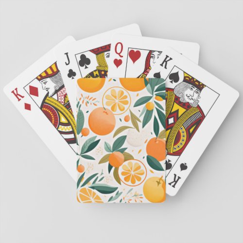 Clementine mandarine poker cards