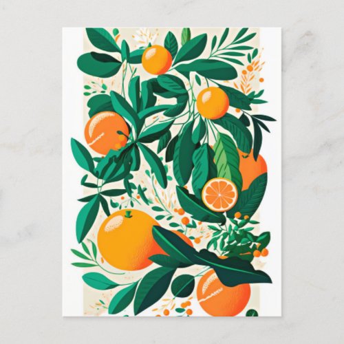 Clementine mandarine postcard