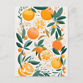 Clementine mandarine postcard